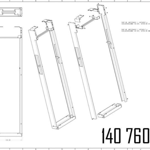 140760007 - HOSE COLUMN 165 COMPL.. SK700 OR EINF. POWDER COATED.